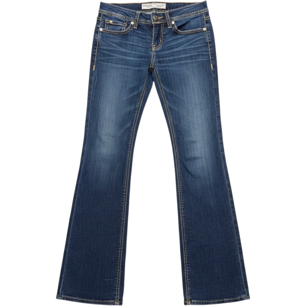 BKE Stella Bootcut Jeans 28XL Dark Wash Low Rise Contrast Stitch Denim